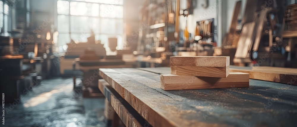 Poster craftsmanship design and visualizing the high standards achieved through design in woodworking and c