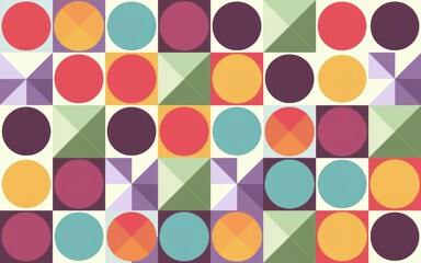Colorful geometric pattern. Abstract background with bright, bold geometric shapes. Perfect for modern and playful designs.
