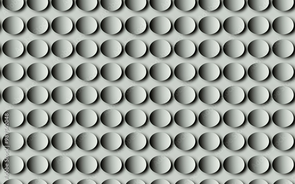 Aufkleber gray circles pattern. abstract repeating pattern of gray circles with shadow, ideal for modern desig