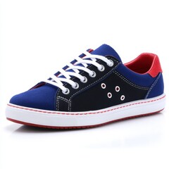 A vibrant basketball rests on a polished hardwood court under bright gym lights