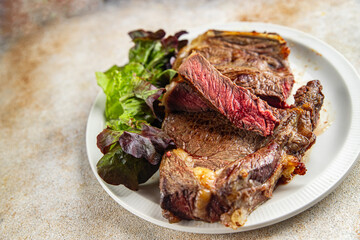 steak meat barbecue grill juicy beef grilled fresh delicious gourmet food background on the table rustick food top view copy space