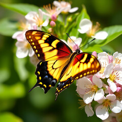 Obraz premium Butterfly on blossom