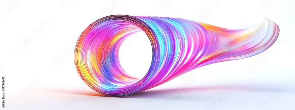 Aufkleber circularly polarized light wave mesmerizing spiral of vibrant colors and dynamic movement