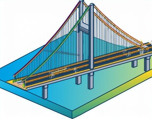 Bridge engineering structural analysis results of the finite element method calculation