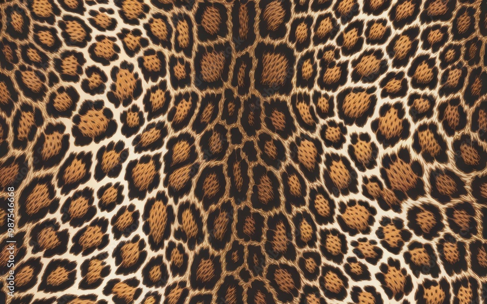 Aufkleber leopard print texture. close-up of a leopard print pattern, featuring a detailed depiction of the an