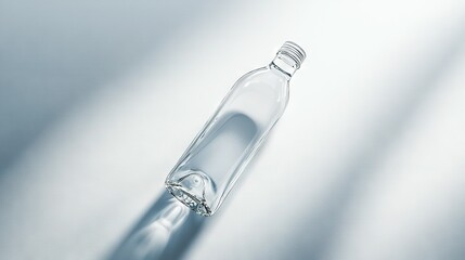   A water bottle with a ring on its neck appears in the photo's center