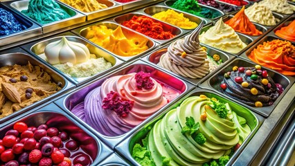 Savor our vibrant ice cream menu featuring delightfully unique flavors and an array of toppings, all served in a cheerful cafe atmosphere. Indulge your sweet cravings!