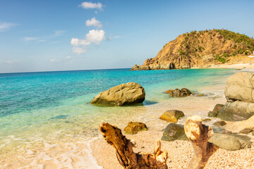 Peaceful beach in St. Barts, Caribbean