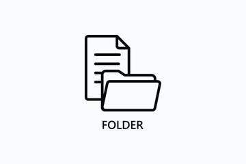 Folder Vector Icon Or Logo Illustration
