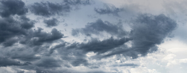 dark storm clouds in the evening sky