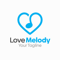 Love Melody Logo Design Template. Good for Business, Agency, Community and Organization