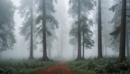 Obraz premium Misty Forest