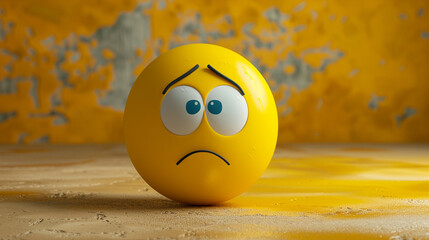 Face with rolling eyes emoji – sarcastic yellow face with eyes looking upward, neutral mouth, minimalistic background.
