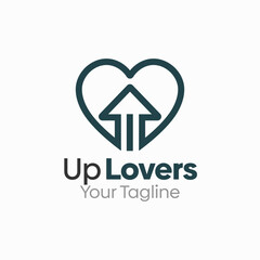 Up Lovers Logo Design Template. Good for Business, Agency, Community and Organization