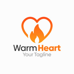 Warm Heart Logo Design Template. Good for Business, Agency, Community and Organization