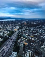 Fototapeta premium Aeriel view of seattle