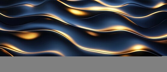 A close-up of flowing waves with a glossy texture and warm highlights.