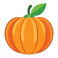 2D flat color vector clipart illustration of pumpkin