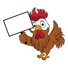 Cute rooster animal cartoon