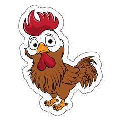 Cute rooster animal cartoon