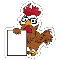 Cute rooster animal cartoon