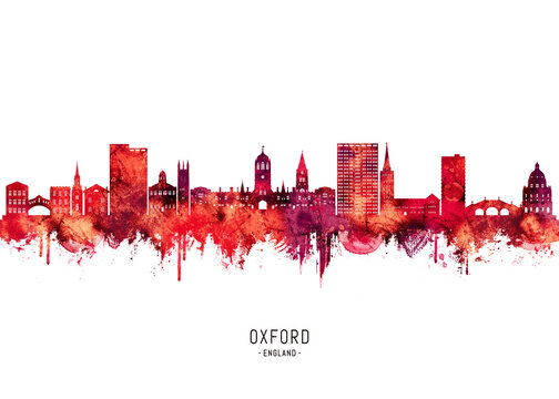 Oxford England Skyline Red