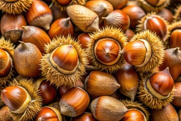 Tightly packed, the beech nuts surrender their prickly husks, revealing a treasure trove of edible delights within their nutty, slightly sweet hearts.
