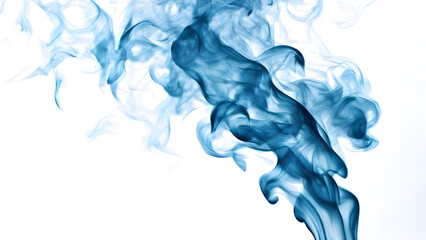 blue smoke on white background