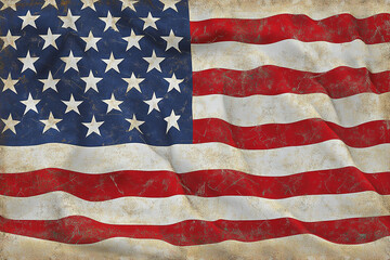 bas relief of a usa flag, 3d, high detail