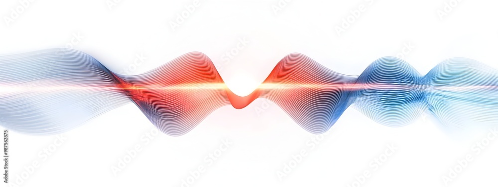 Poster dynamic light wave with doppler effect in vibrant abstract