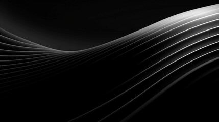 Naklejka premium Seamless Flowing Black and White Waves: An Abstract Light Gradient Wallpaper with a Modern Aesthetic