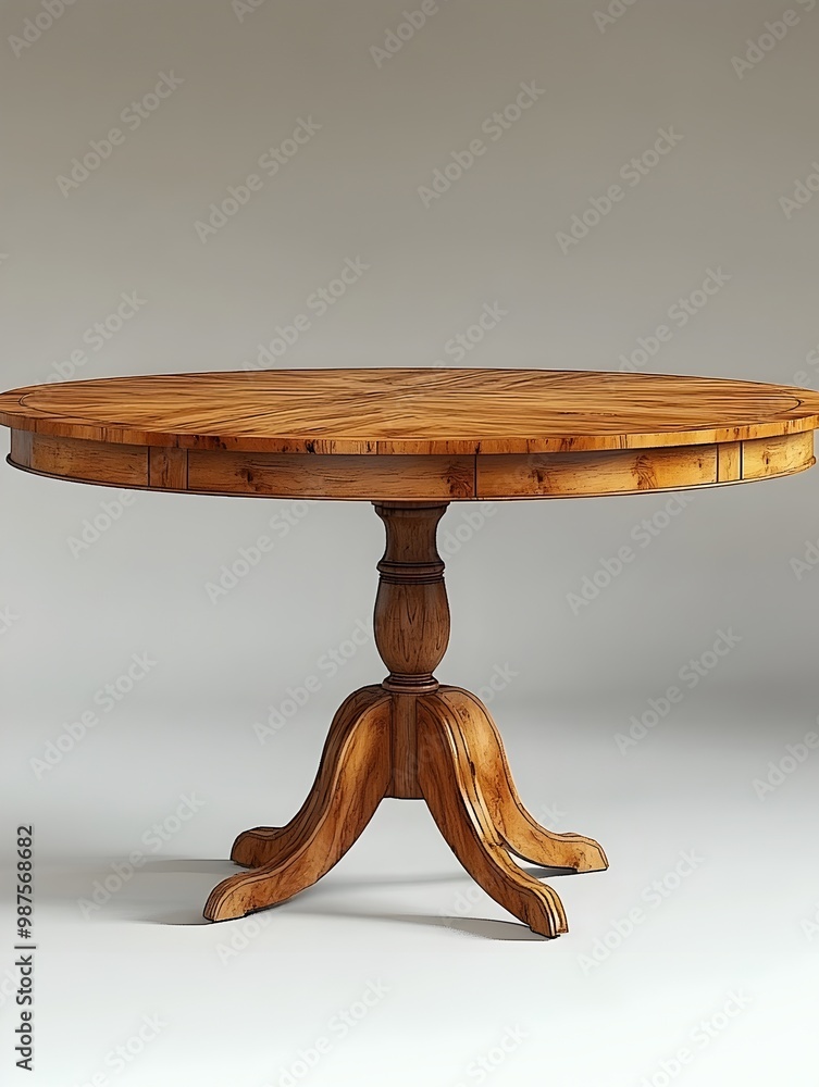 Poster elegant oak dining table with a traditional design featuring an extendable leaf for added seating an