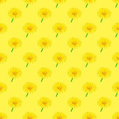 seamless pattern with yellow flowers