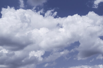 Cumulus Cloudscape Over Madrid - A Serene Daytime Sky