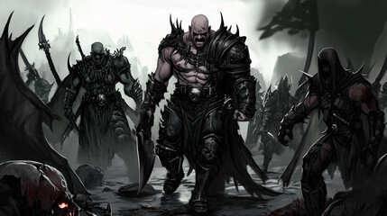 grim dark horror demonic evil viking warrior