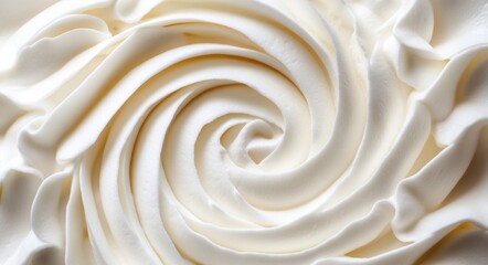 Obraz premium Creamy Swirls. Closeup of Sweet Sauces in Fresh Wave Design