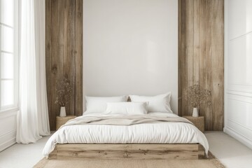 Luxurious Master Bedroom Design with Scandinavian Stylish Interior
