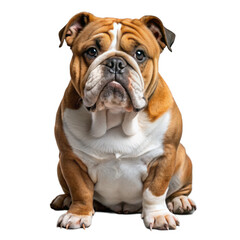  Bulldog on transparent background.