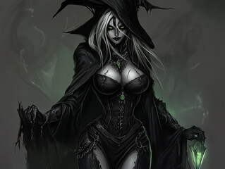 halloween witch spellcasting grim dark sorcery sexy 