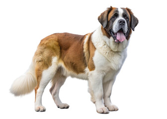 Saint Bernard on transparent background.