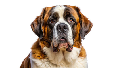 Saint Bernard on transparent background.