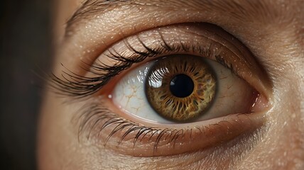 Majestic Eye Extreme CloseUp Macro of a Human Eye with Warm Earthy Tones