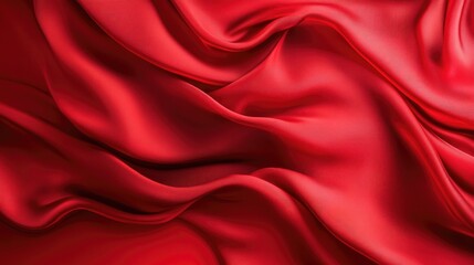 Obraz premium Modern Silk Wave Design on Red Luxury Textured Background