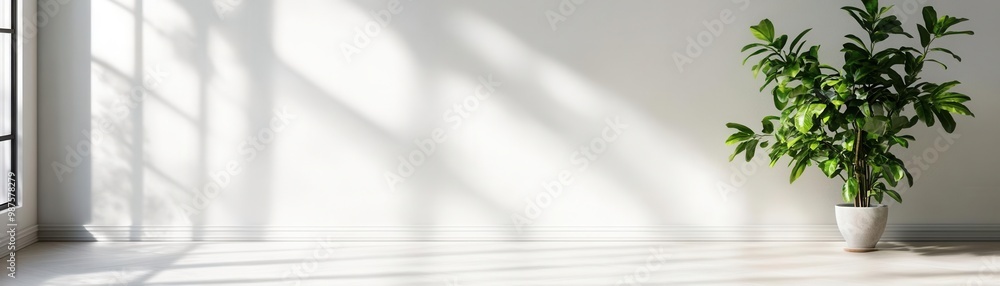 Poster empty white wall with a smooth texture and soft lighting a minimalistic, neutral background perfect 