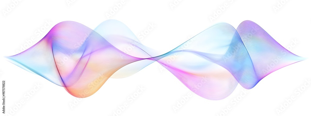 Poster elliptical polarized light wave ethereal 3d rendered abstract graphic concept