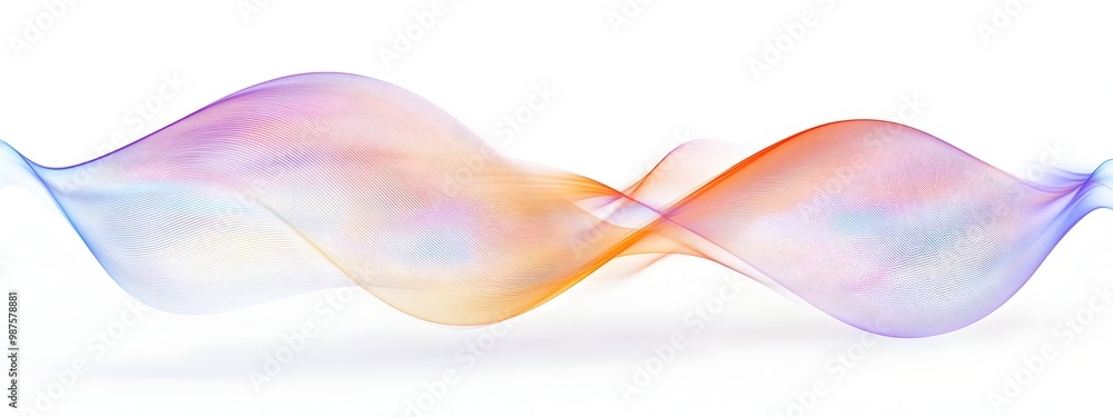 Poster elliptical polarized light wave mesmerizing digital artwork of flowing multicolored patterns