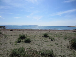 remote croatian island beach landscape coastline in summer