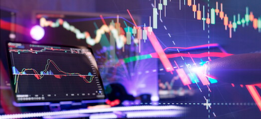 Stock or business market analysis concept. Business financial or stock market background. © Maximusdn