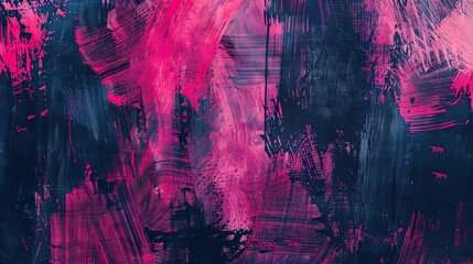 Bold wallpaper with magenta and navy strokes forming a high-contrast backdrop