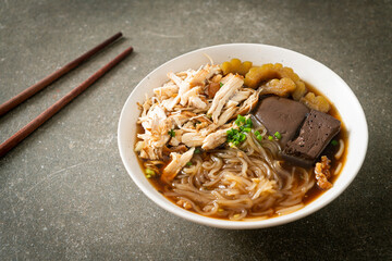 Stewed Chicken Noodle Soup Bowl